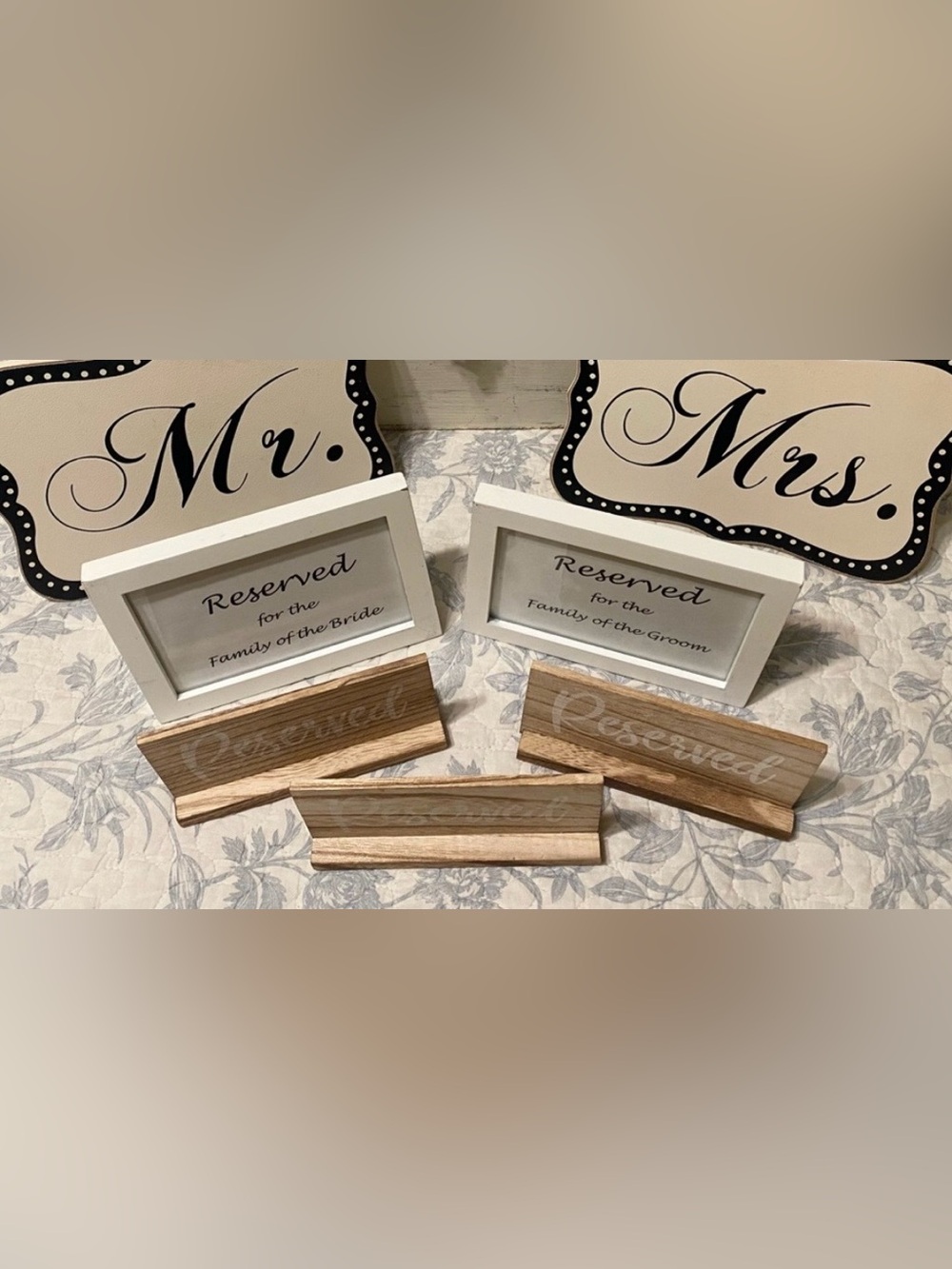 Wedding Decor Set with Signs and Card Box